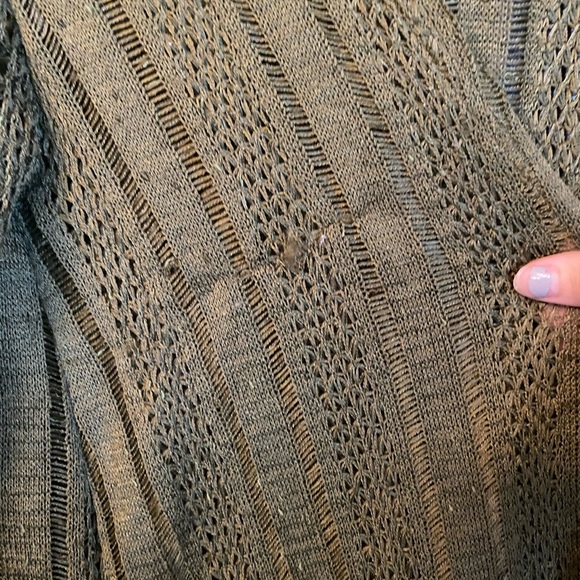 {4/$28🔮 O’Neill} Army Green loose knit cardigan - Picture 3 of 8